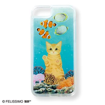 猫部 | 水槽をのぞく猫の スマホケース〈茶トラ〉