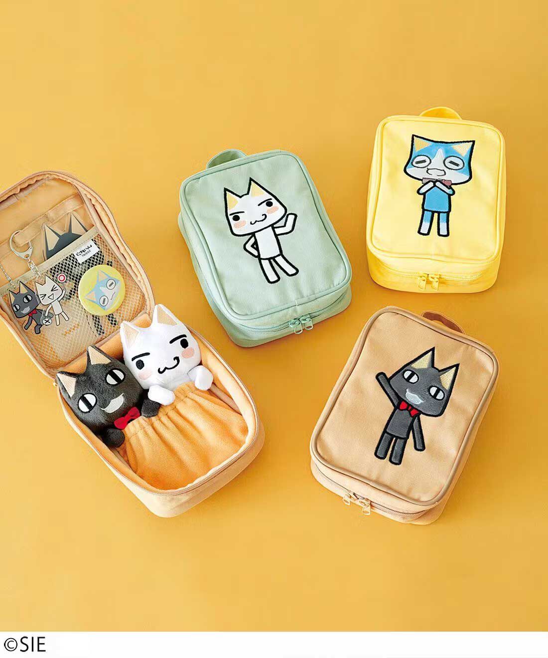 猫部|どこでもいっしょ×猫部　トロたちの宝箱ポーチの会|引っかけるぬいぐるみポーチがすっぽり収まる！※引っかけるぬいぐるみ以外は非売品です