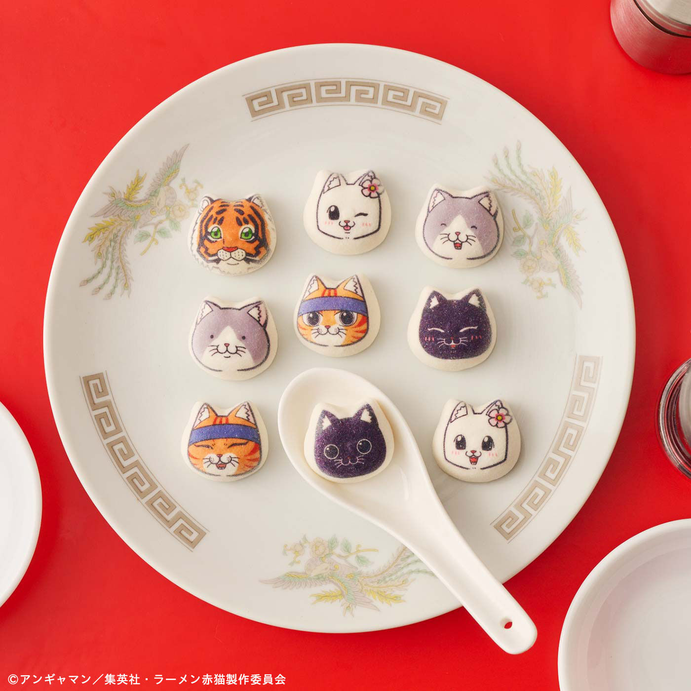 猫部|ＴＶアニメ『ラーメン赤猫』×猫部 ぷにっとかわいい 赤猫メンバー和風ニャシュマロ〈こし餡〉|ぷにっとかわいい赤猫メンバーが勢ぞろい！