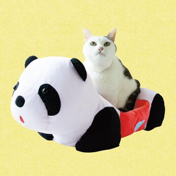 猫部 | おうちで遊園地気分 猫用パンダカーベッド