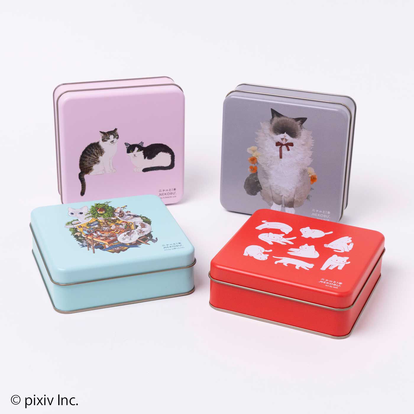 猫部|ニャーと!展×猫部　缶入りルイボスティーの会|4作家のかわいいイラストが楽しめる、お茶缶のコレクション。