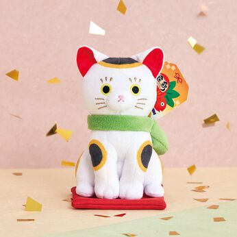 猫部 | 福を招くかぎしっぽの猫の 縁起物ぬいぐるみ