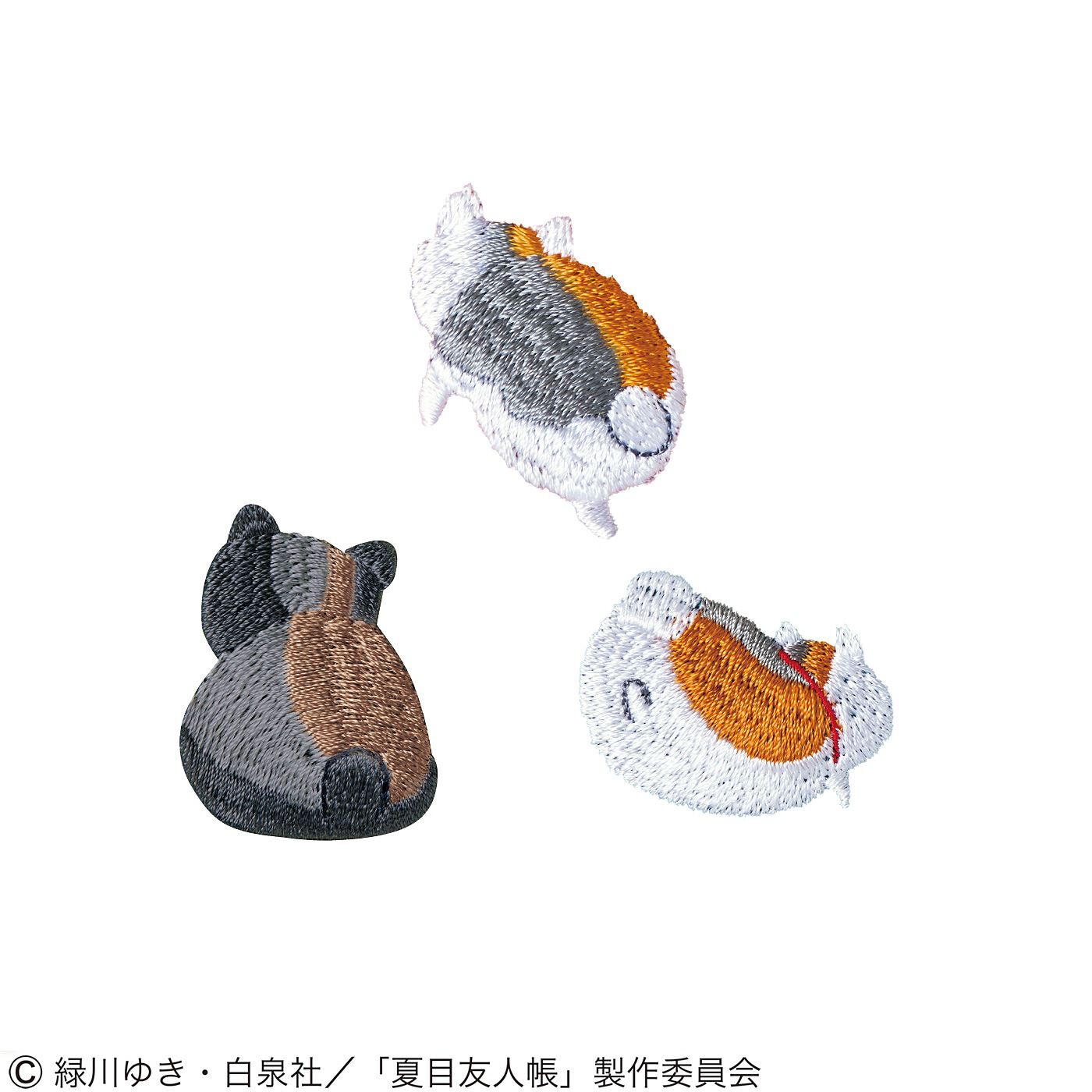 猫部|【6月分以降お届け】夏目友人帳×猫部　ニャンコ先生の好物文様　ワンポイント刺しゅう靴下の会|それぞれの靴下ごとに違ったニャンコ先生の刺しゅうが！黒ニャンコも♪