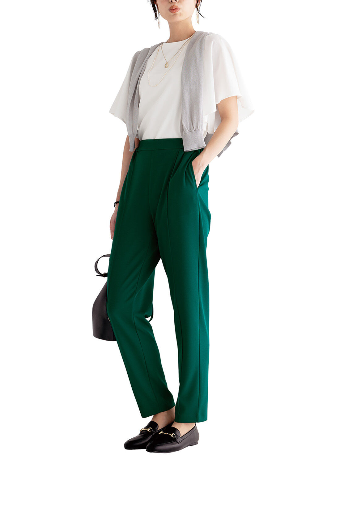 DRECO by IEDIT|ＤＲＥＣＯ　ひらり袖トップス〈ホワイト〉