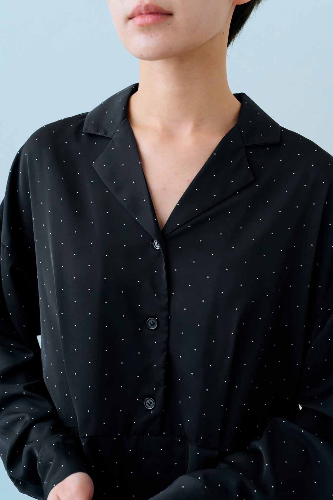 DRECO by IEDIT|【3～10日でお届け】IEDIT[イディット]　福田麻琴さんコラボ　ドットオールインワン〈ブラック〉