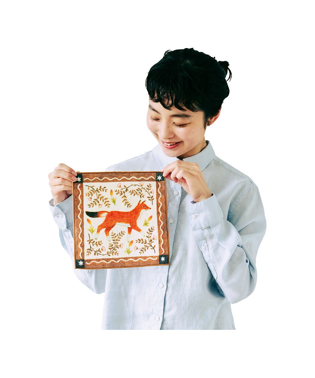 YOU+MORE!|YOU＋MORE!　絶滅危惧動物の未来を願う　絵本のワンシーンみたいなハンカチの会|ふんわり綿 100%素材