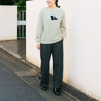 YOU+MORE! | よく見たらパンダドットのゆったりパンツ