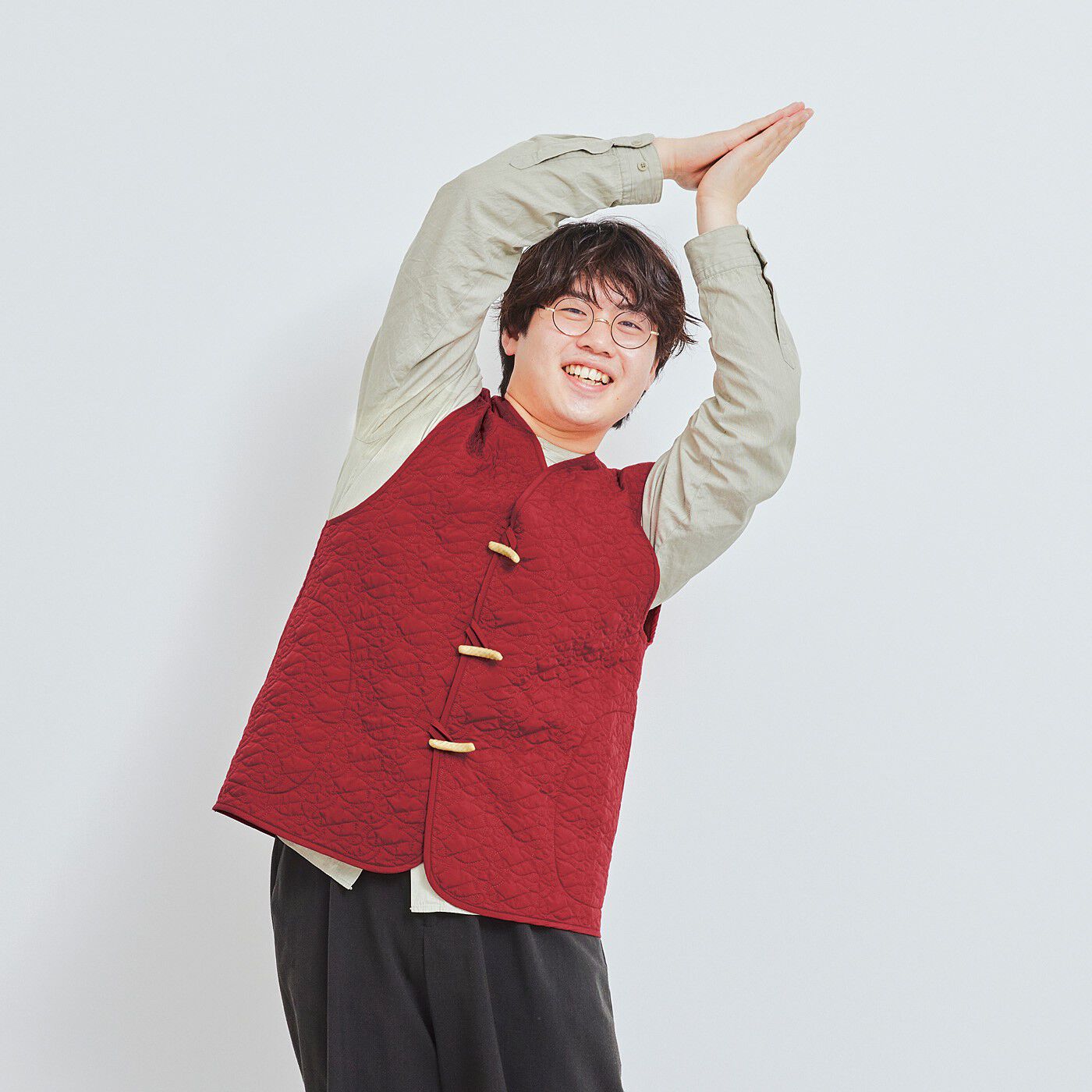 YOU+MORE!|本物みたいなボタン付き　かっぱえびせんベスト