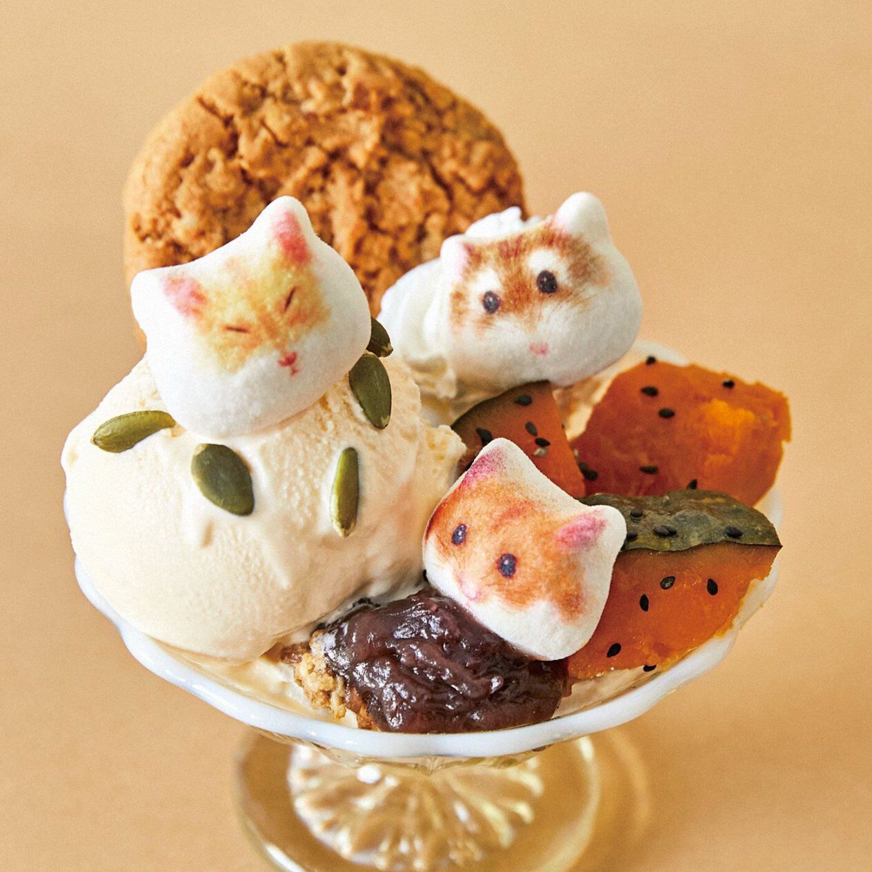 YOU+MORE!|YOU+MORE!　ほっぺをフニフニしたくなる ハムスターのミニ和風マシュマロ〈チョコ餡〉15個入り