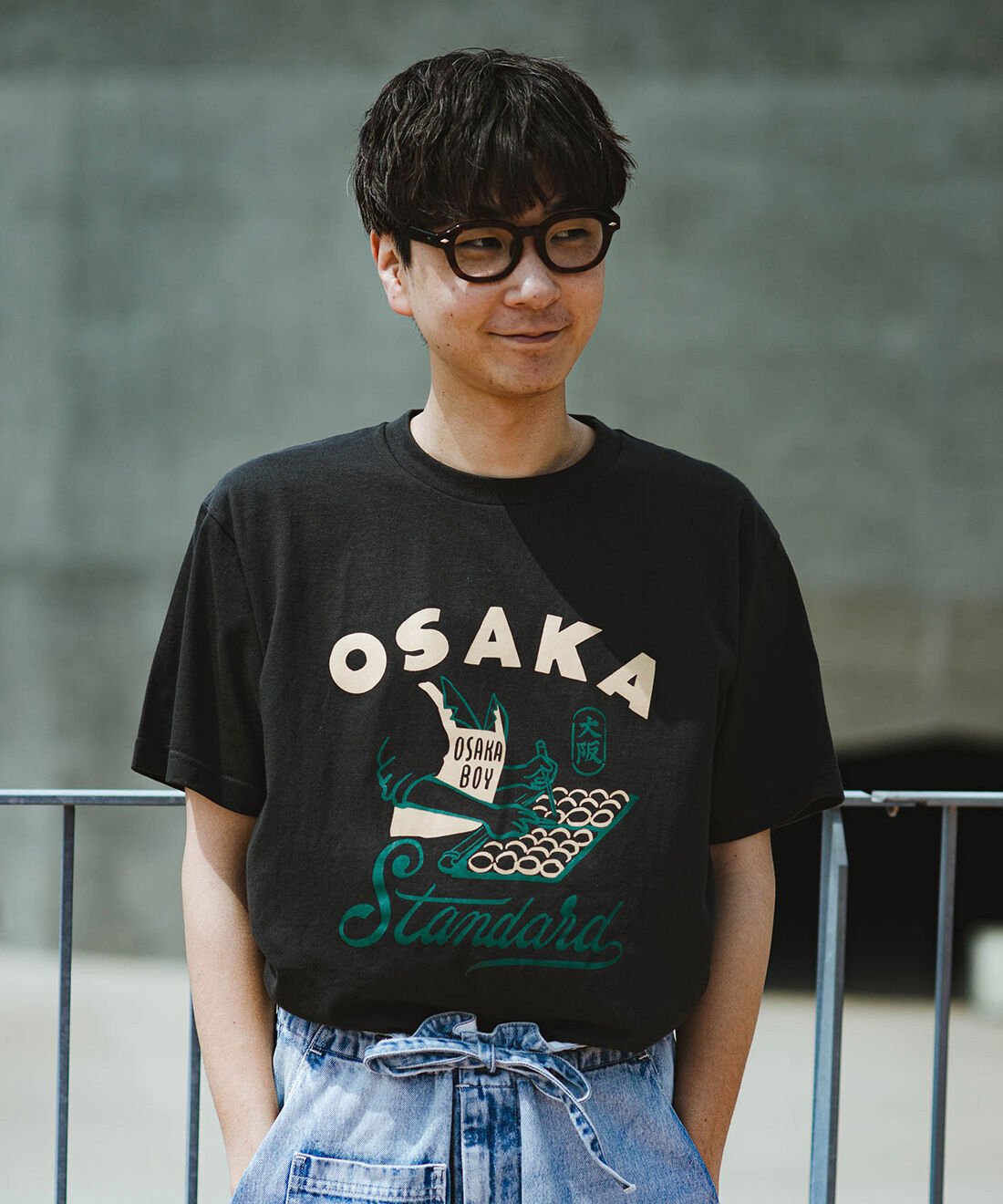 MonthlyBOX|【FELISSIMO Globalオリジナル】100セット限定 ！すっげえ笠付き OSAKA Standard Tシャツ〈ブラック〉