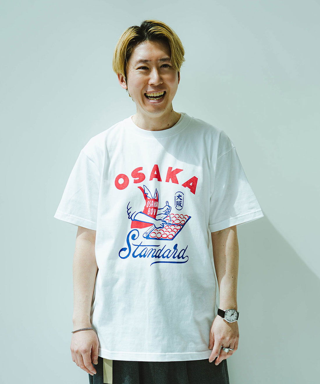 MonthlyBOX|【FELISSIMO Globalオリジナル】100セット限定 ！すっげえ笠付き OSAKA Standard Tシャツ〈ホワイト〉|身長165cm/Lサイズ着用