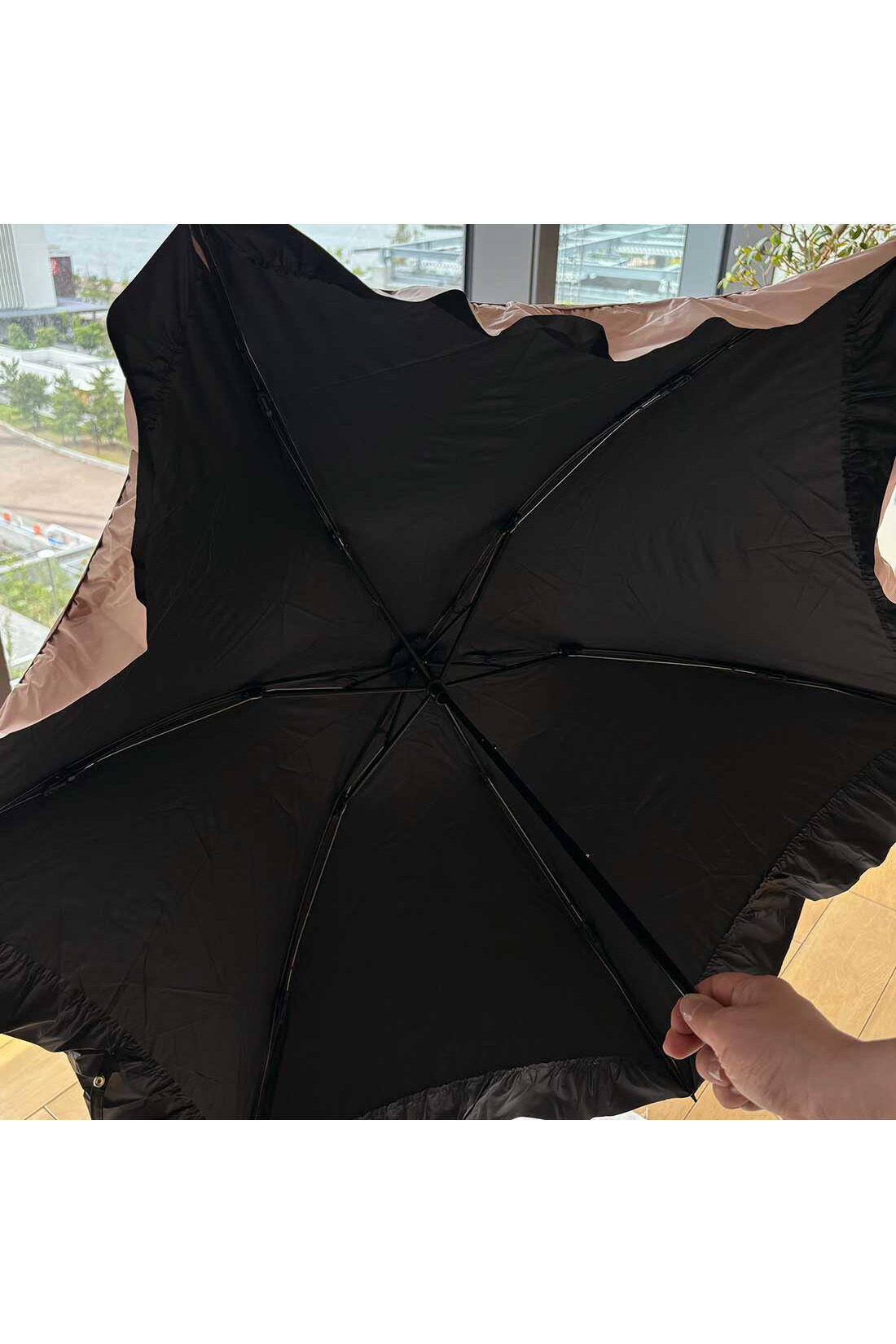 シロップ. 特急便|【3～10日でお届け】 遮光ドームパラソルフリルミニ晴雨兼用折りたたみ傘【シロップ．バスケット】