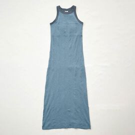 シロップ. 特急便 | miller リブボーダーカップ付きワンピース〈ブルー×グレー〉
