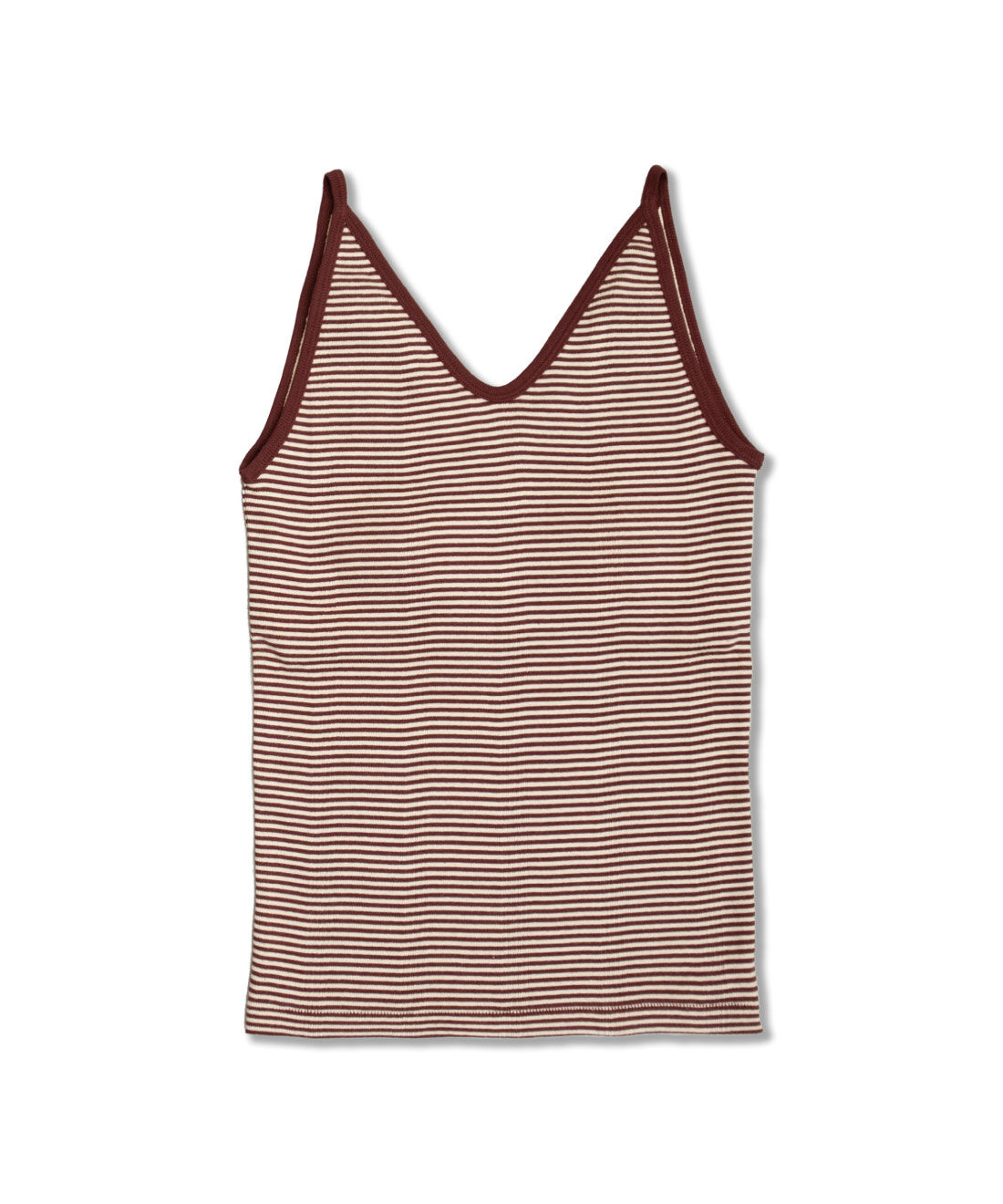 シロップ. 特急便|【WEB限定・3～10日でお届け】miller リブボーダーカップ付きキャミタンク〈レッド×ベージュ〉【シロップ．バスケット】