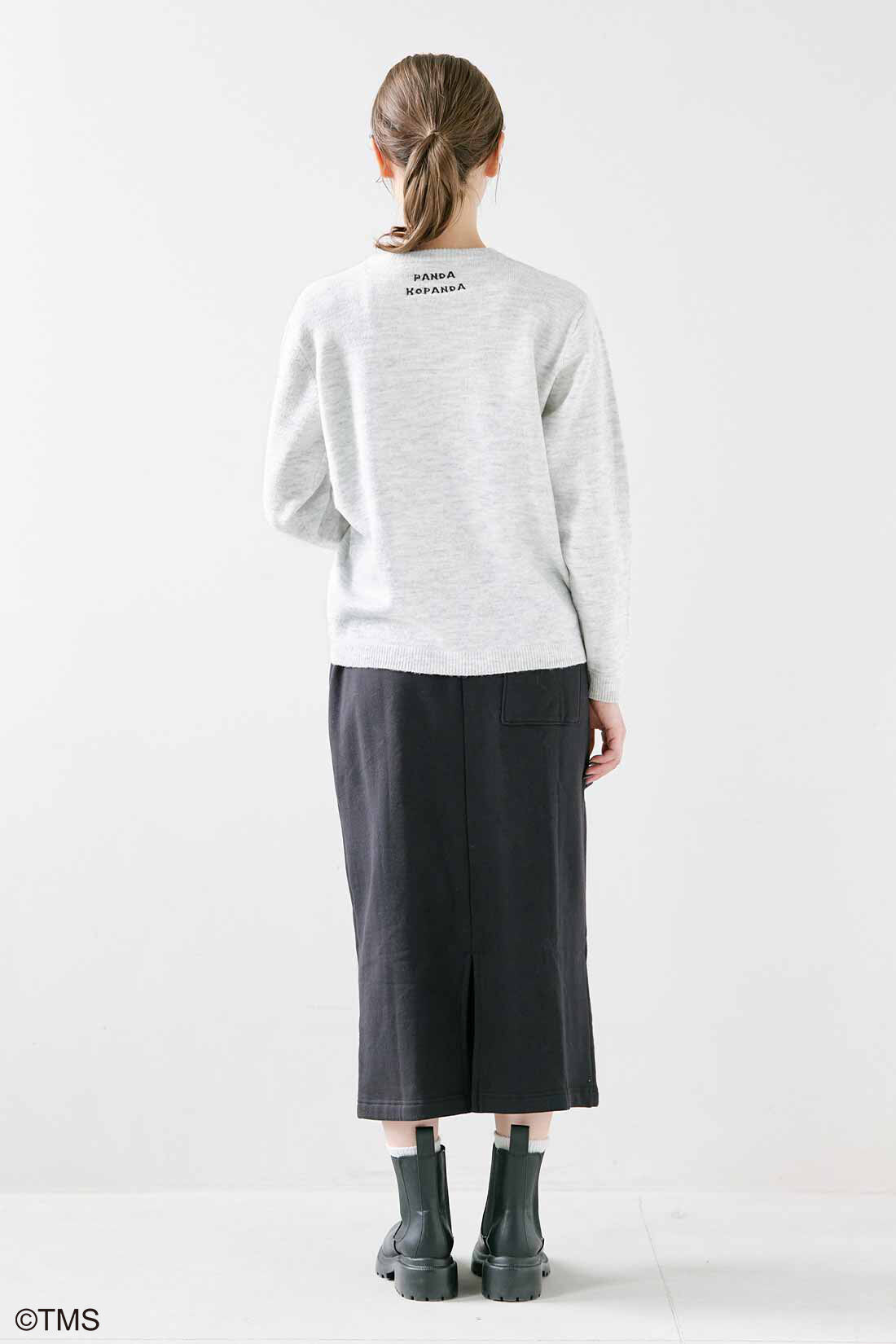 シロップ. 特急便|【３～10日でお届け】パンダコパンダ×シロップ． パパンダ気分になれちゃう！？　もこもこパンちゃんニットトップス〈ライトグレー〉|身長162cm/Mサイズ着用