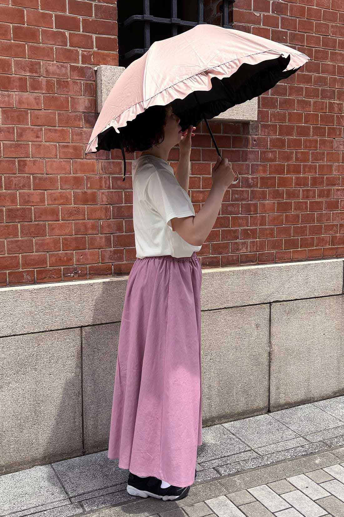 シロップ. 特急便|【3～10日でお届け】 遮光ドームパラソルフリルミニ晴雨兼用折りたたみ傘【シロップ．バスケット】