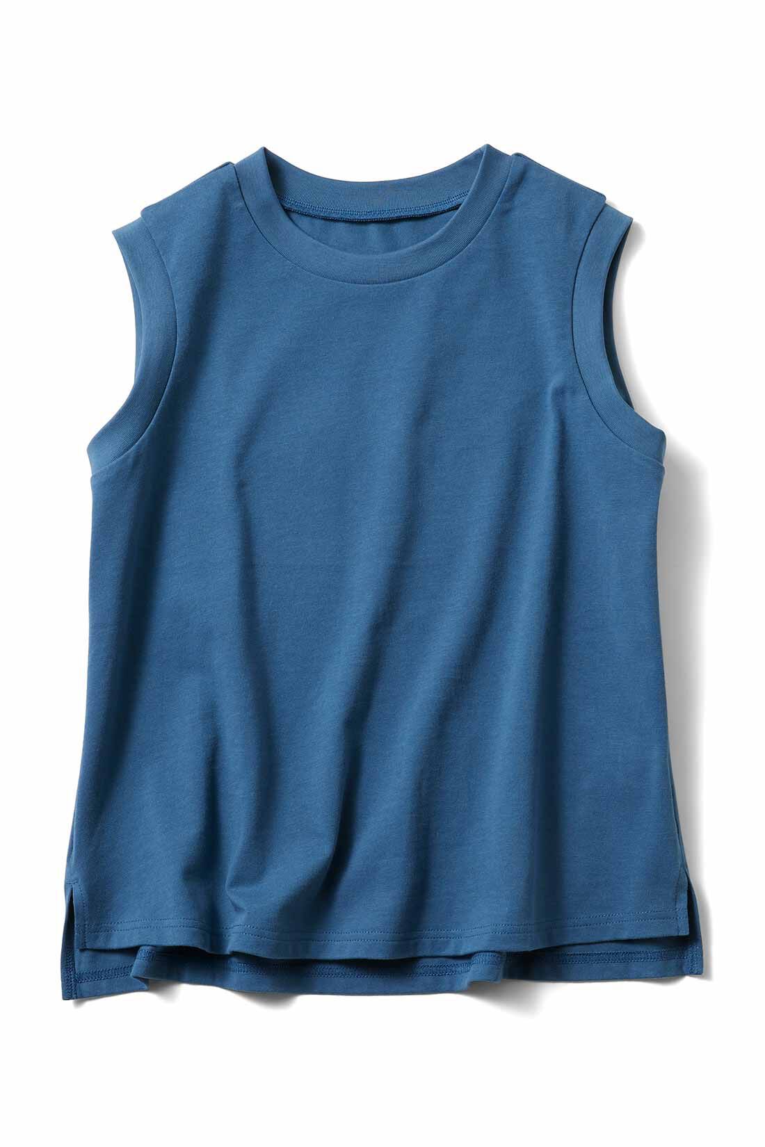 シロップ. 特急便|【3～10日でお届け】シロップ． しっかり隠してくれるコットンタンクトップ〈ブルー〉|ブルー