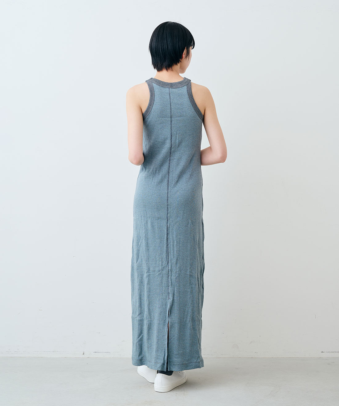 シロップ. 特急便|【WEB限定・3～10日でお届け】miller リブボーダーカップ付き ワンピース〈ブラウン×ブラック〉【シロップ．バスケット】|モデル身長:163cm　※お届けのカラーとは異なります。