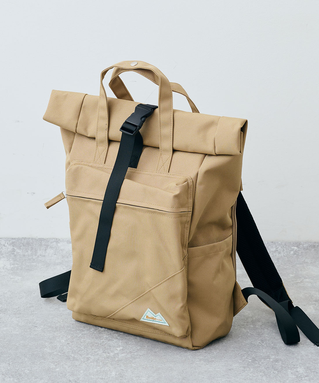 シロップ. 特急便|【WEB限定・3～10日でお届け】スラッシュロールトップリュック【シロップ．バスケット】|2.ベージュ