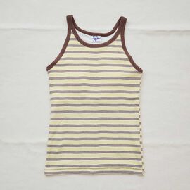 シロップ. 特急便 | miller リブボーダーカップ付き タンクトップ　〈イエロー×ブラウン〉