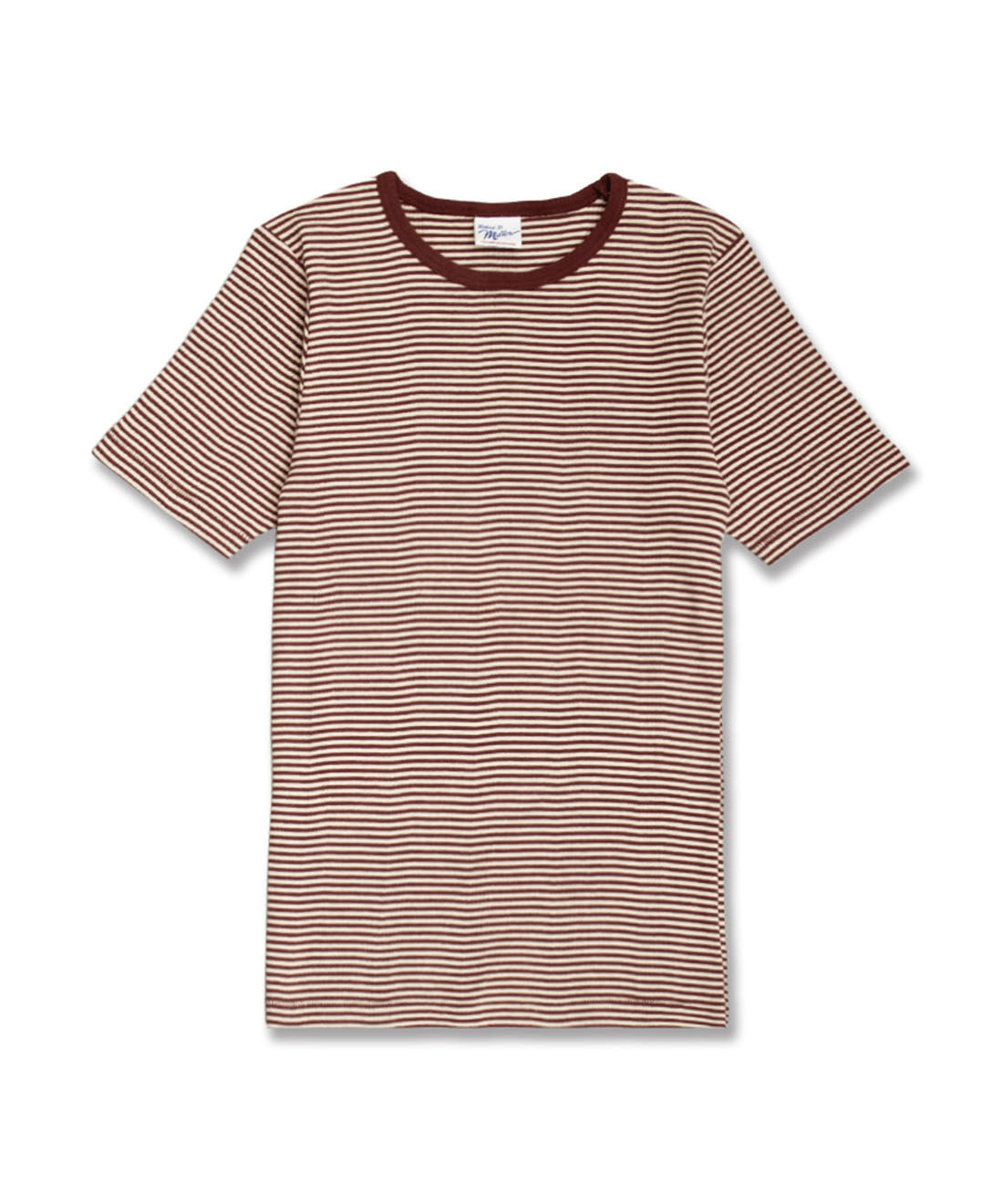 シロップ. 特急便|【WEB限定・3～10日でお届け】miller リブボーダーＴシャツ〈レッド×ベージュ〉【シロップ．バスケット】
