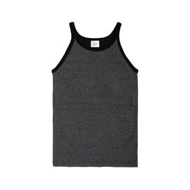 シロップ. 特急便 | miller リブボーダーカップ付きタンクトップ〈グレー×ブラック〉