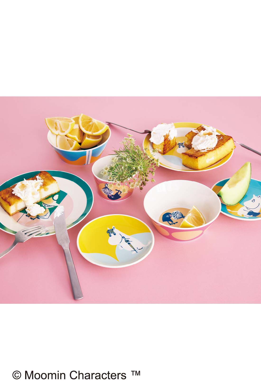 シロップ. 特急便|【3～10日でお届け】ムーミンと仲間たち　テーブル華やぐ大小お皿セット〈ハーフカラー〉〈スノークのおじょうさん〉