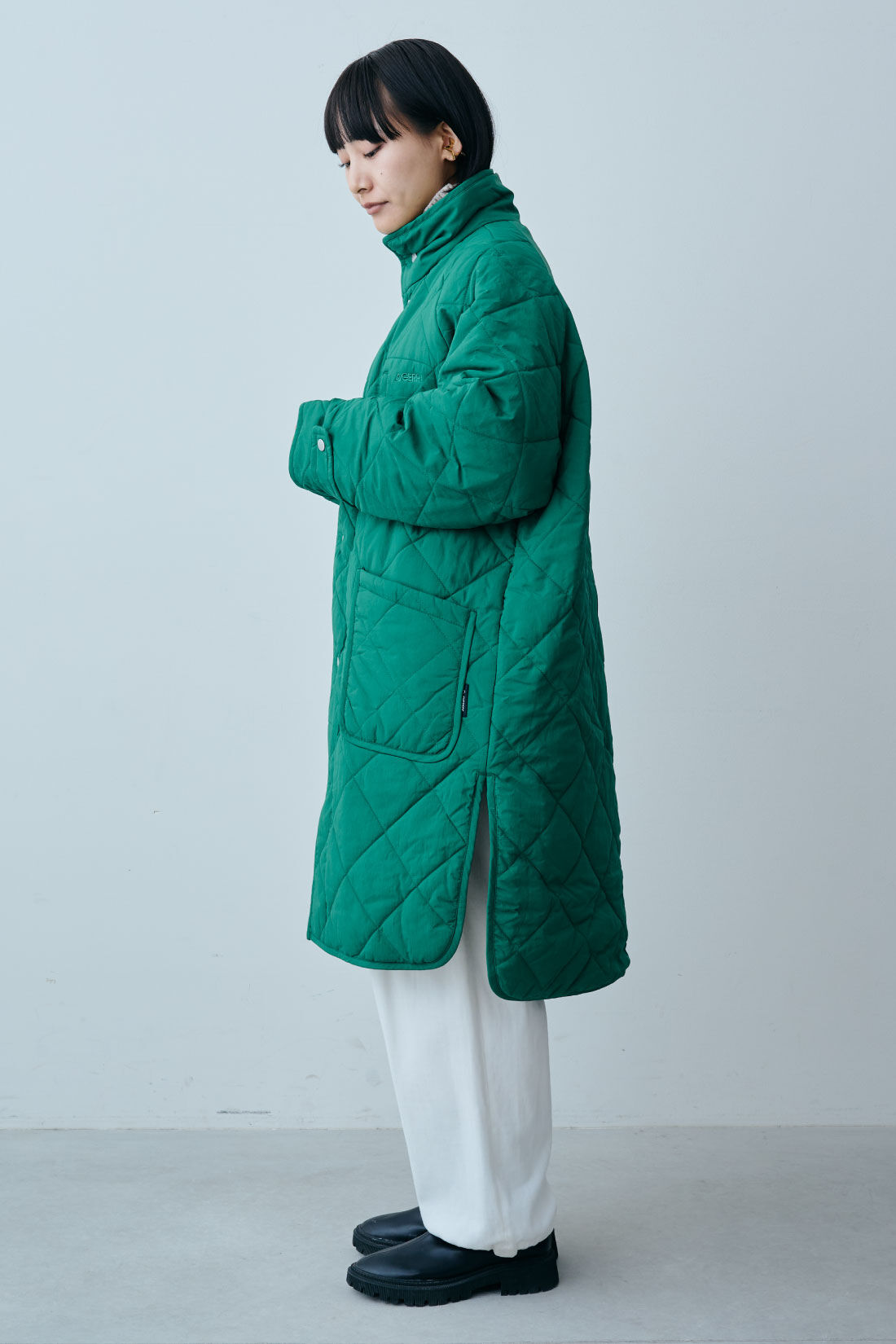 fashion special|【WEB限定・特急便】　GERRY REVERSIBLE COAT|1：GREEN×KHAKI　モデル身長：158cm