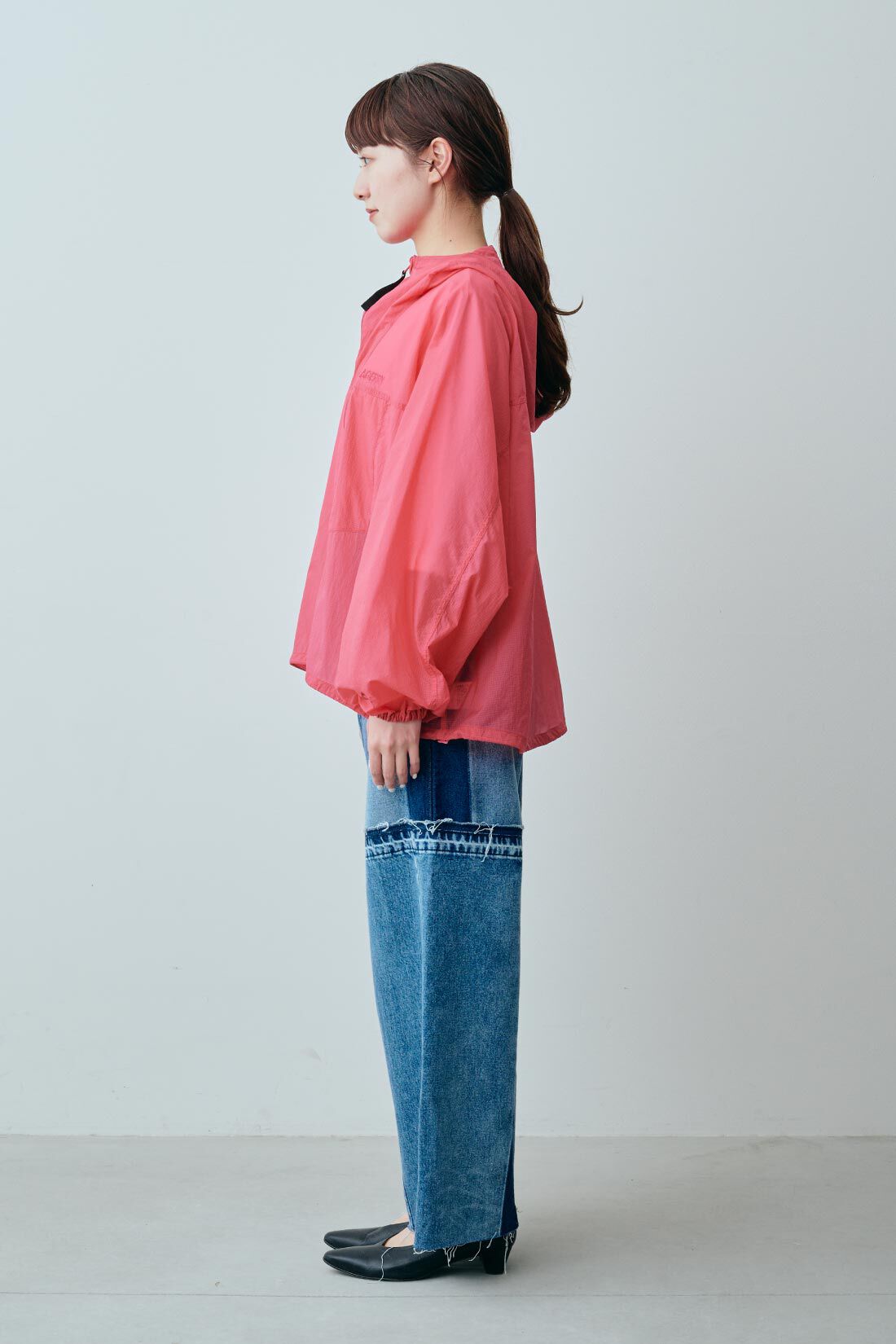 fashion special|【WEB限定・特急便】　GERRY シアーパッカブルジャケット|2：pink　モデル身長：163cm