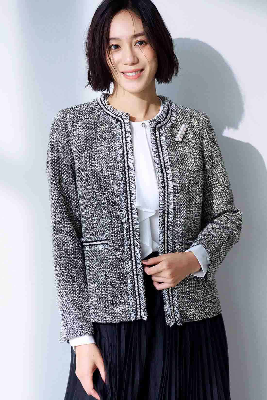 fashion special|【3～10日でお届け】IEDIT[イディット] 上品に華やぐラインデザインブローチ