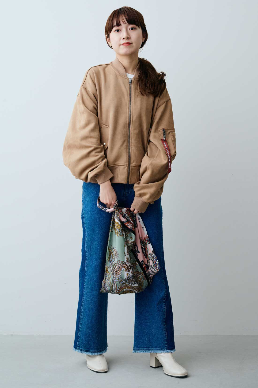 fashion special|【WEB限定・特急便】　CITRUS/シトラス  VISCOSE TOTE BAG〈PEACH GREEN〉