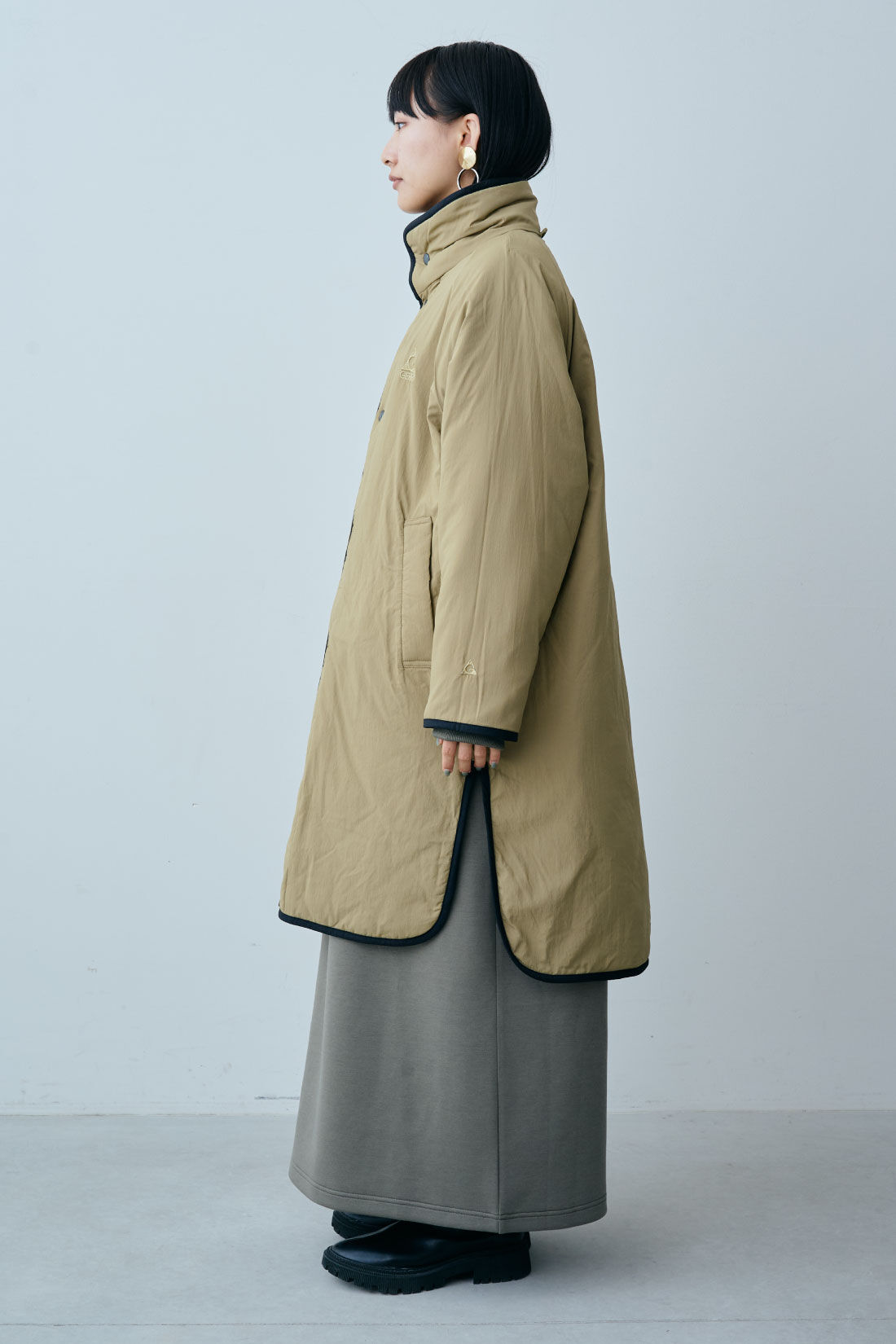 fashion special|【WEB限定・特急便】　GERRY REVERSIBLE COAT|2：BLACK×OLIVE　モデル身長：158cm