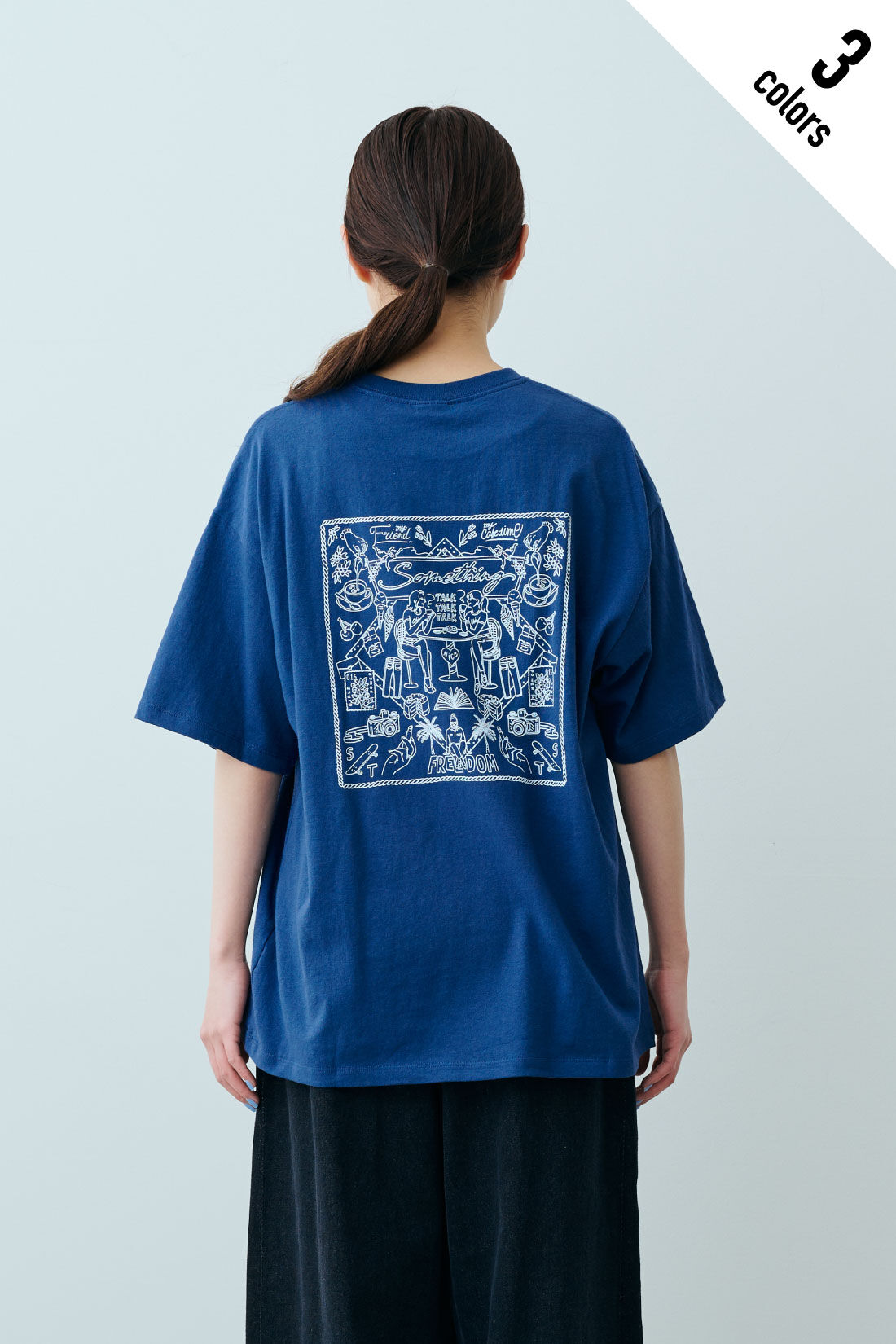 fashion special|【WEB限定・特急便】　SOMETHING BANDANA PRINT TEE H/S|1：ネイビー