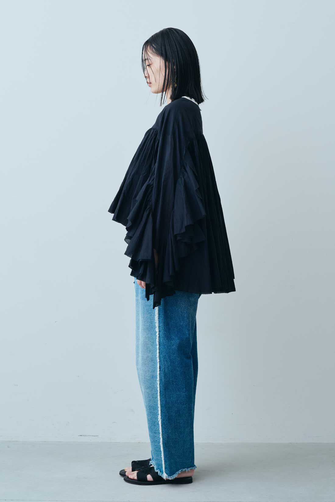 fashion special|【WEB限定・特急便】MEDE19F 〈SELECT〉AAYUSHI　スリーブフリルブラウス