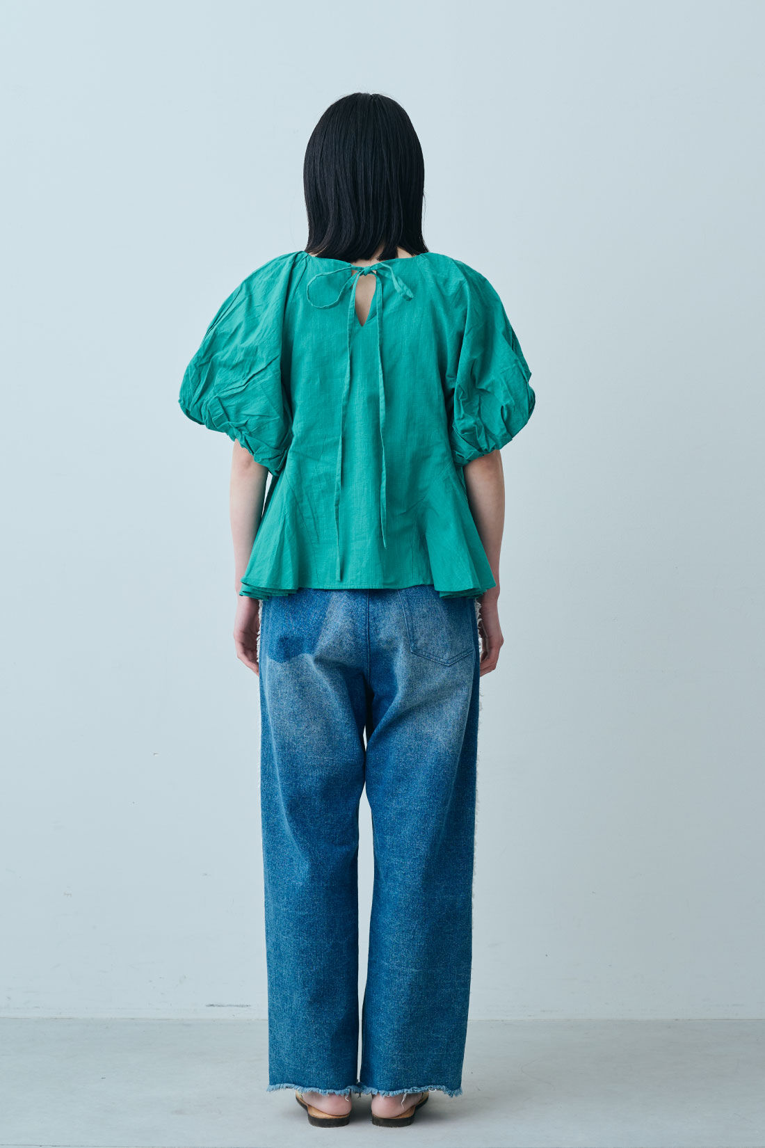 fashion special|【WEB限定・特急便】MEDE19F 〈SELECT〉AAYUSHI　コットンスラブパフスリーブブラウス