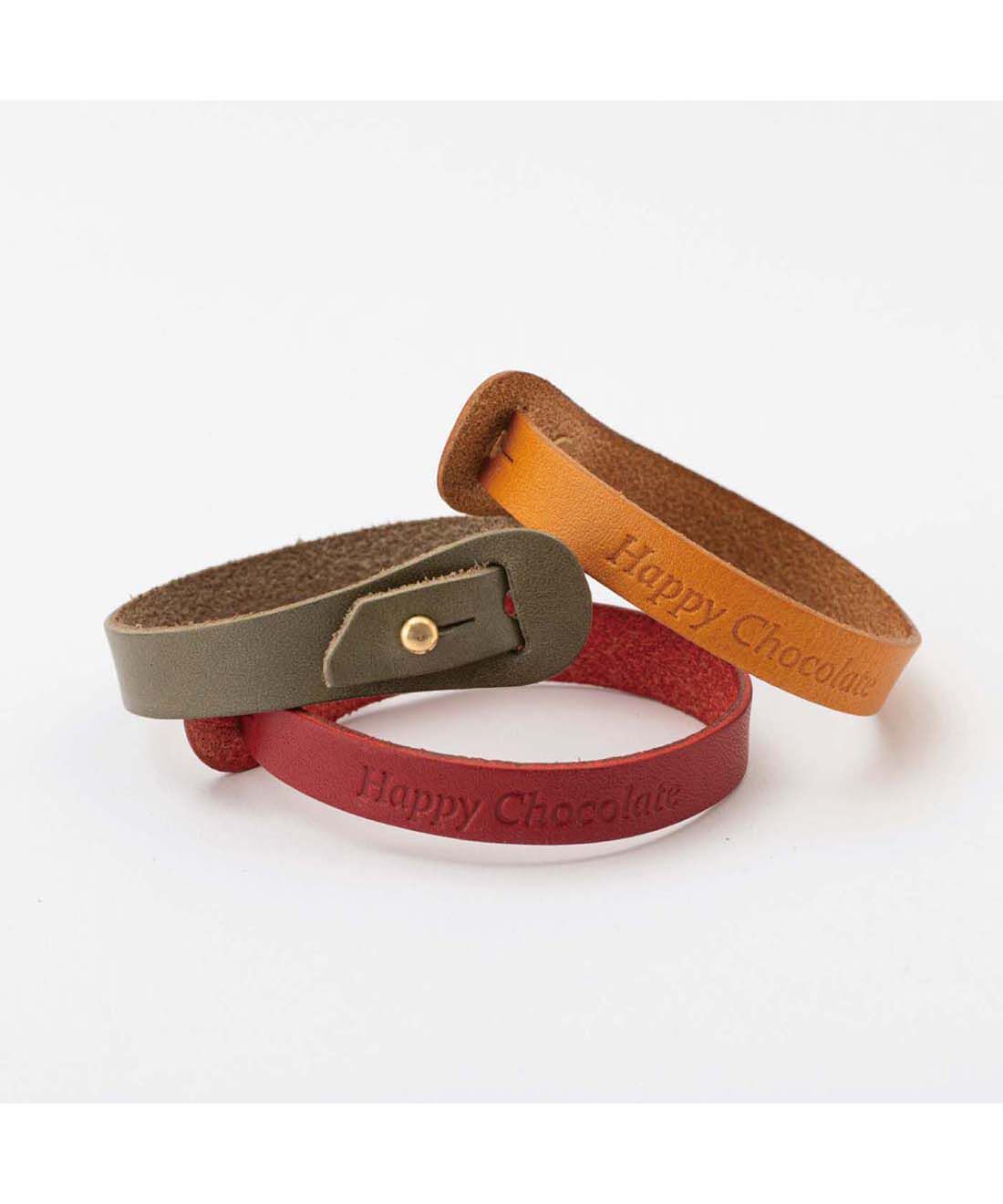幸福のチョコレート|【ホワイトデイ便】チョコの未来をみんなで応援する カカオ色の本革ブレスレット