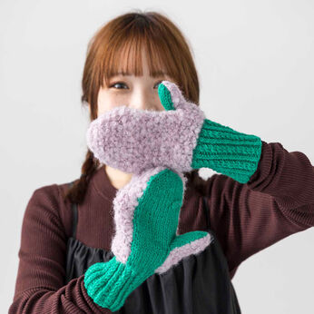 Couturier special | 棒針編みボアグローブ編み図付き