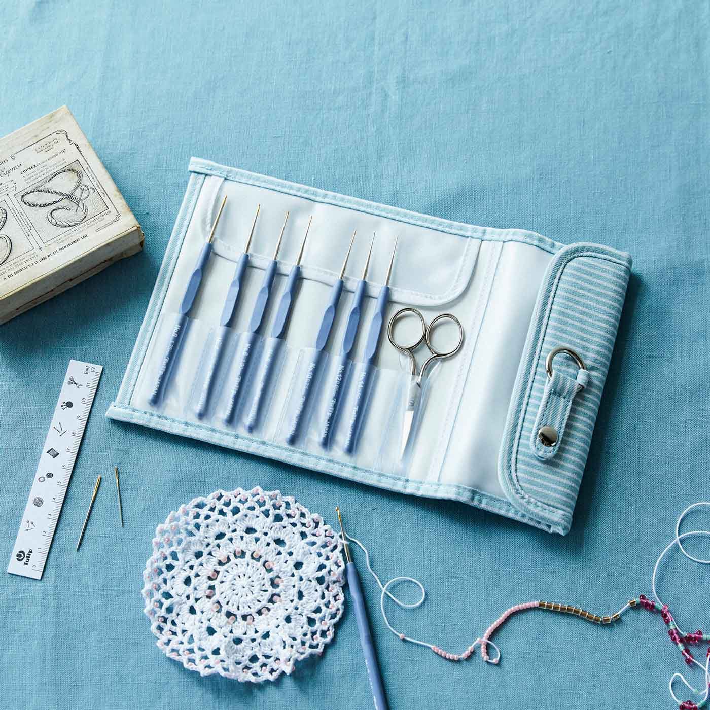 Couturier special|Tulip ETIMO（エティモ）クッショングリップ付きレース針セット　ロイヤルシルバー