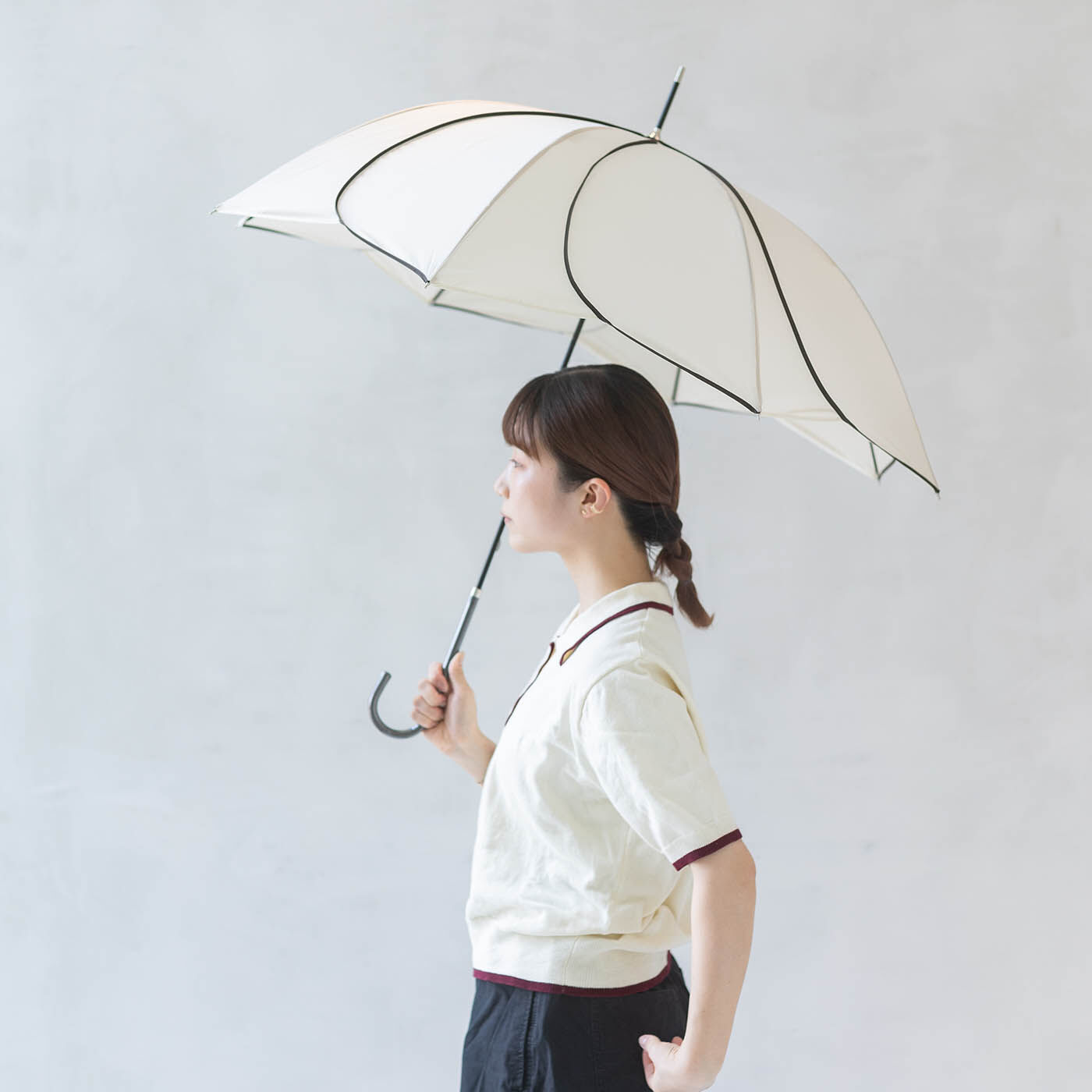 SeeMONO[シーモノ］|気分も華やぐお花のロング傘〈ＢＥＩＧＥ×ＢＲＯＷＮ〉
