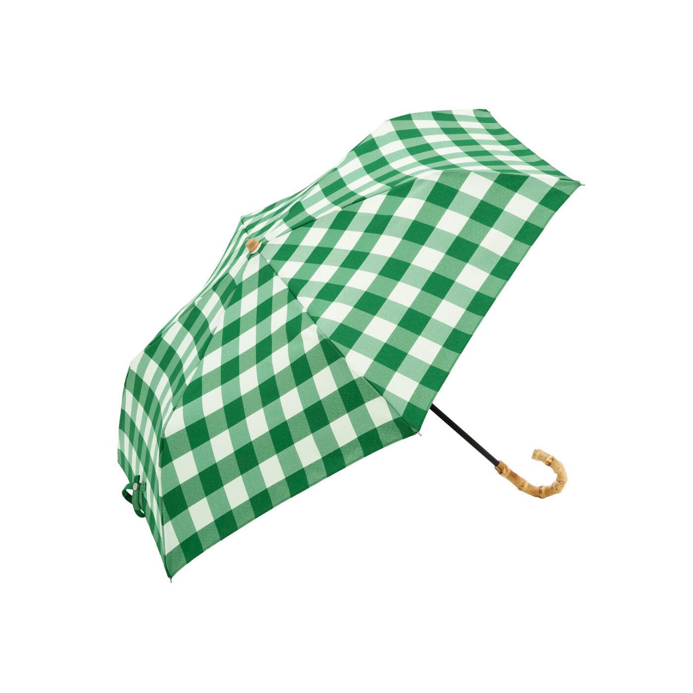 SeeMONO[シーモノ］|コーディネイトも楽しくＵＶ対策　ギンガムチェックの晴雨兼用折り畳み傘〈ＧＲＥＥＮ〉