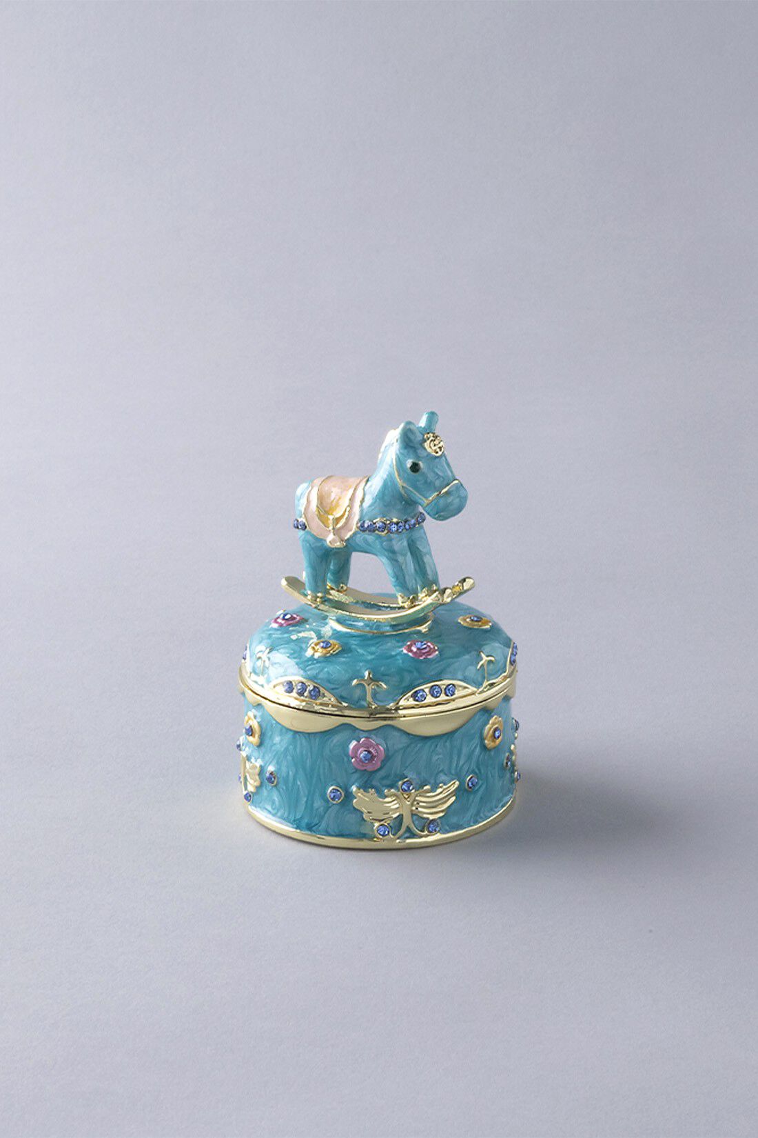 SeeMONO|エナメルの絵付けがレトロな小さなジュエリーボックスの会|HORSE： 全長約8cm