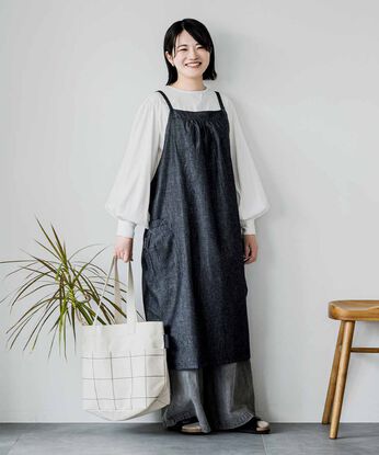SeeMONO | そのままお買い物綿麻デニムエプロン