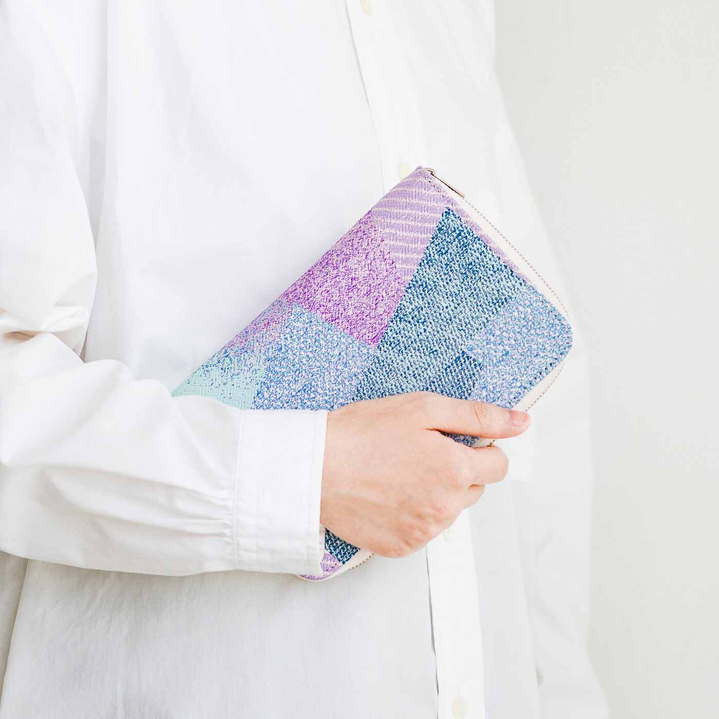 SeeMONO|特別な西陣織の生地で作った A6ファイルポーチ|ふだん遣いはもちろん和装など上品な装いにも。