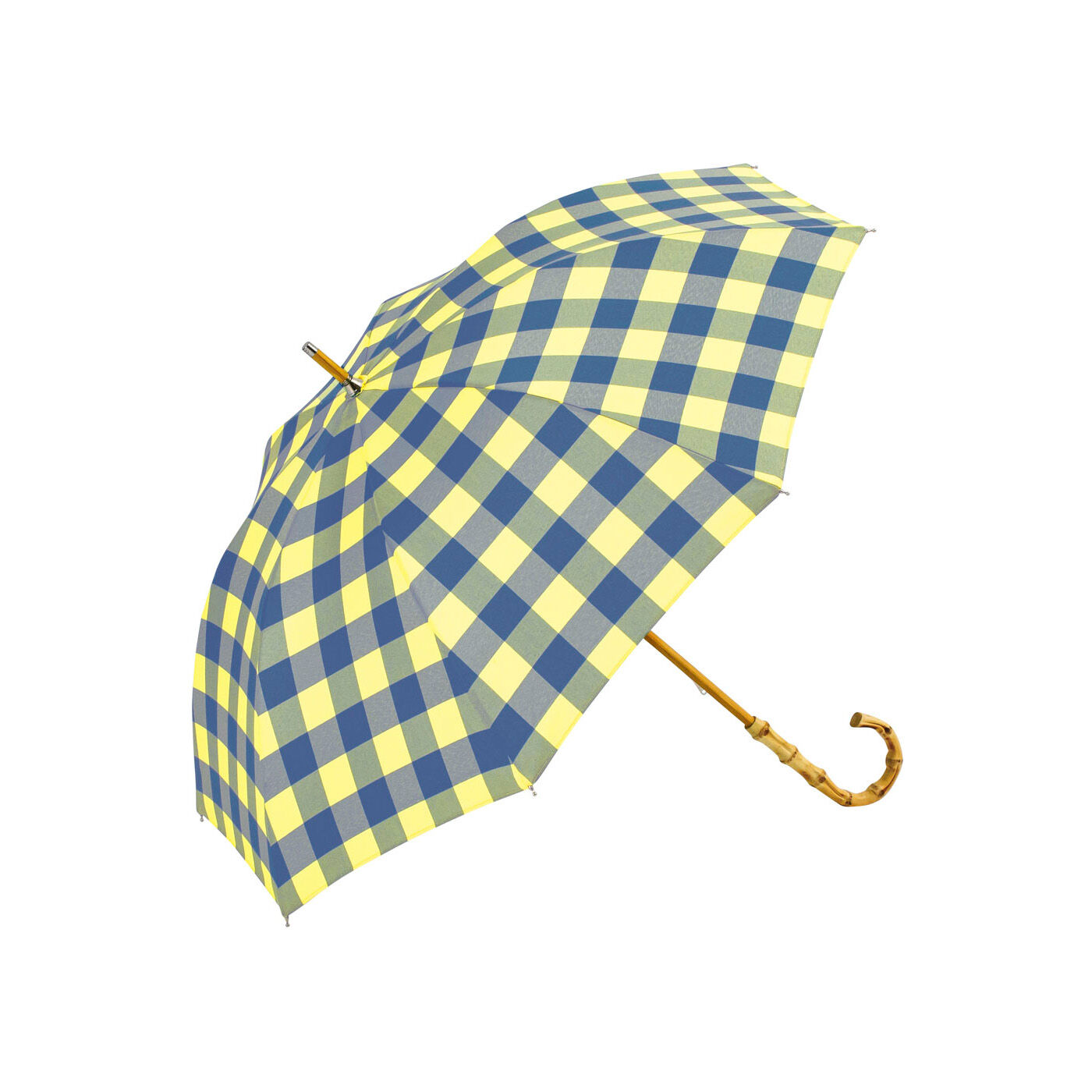 SeeMONO|コーディネイトも楽しくＵＶ対策　ギンガムチェックの晴雨兼用傘〈ＹＥＬＬＯＷ〉