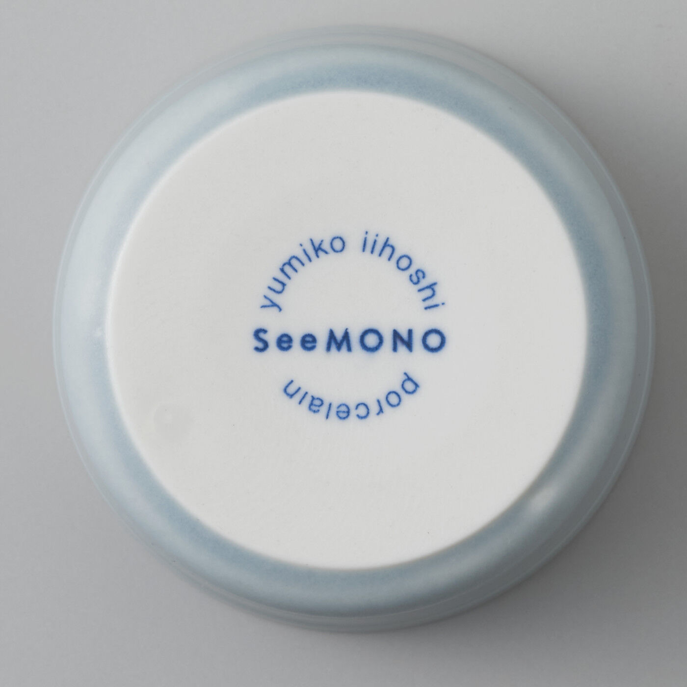 SeeMONO|ユミコ イイホシ ポーセリン 組み合わせが楽しい小さなトレイの会|バックスタンプは、ユミコイイホシ ポーセリンとシーモノのダブルネームです。