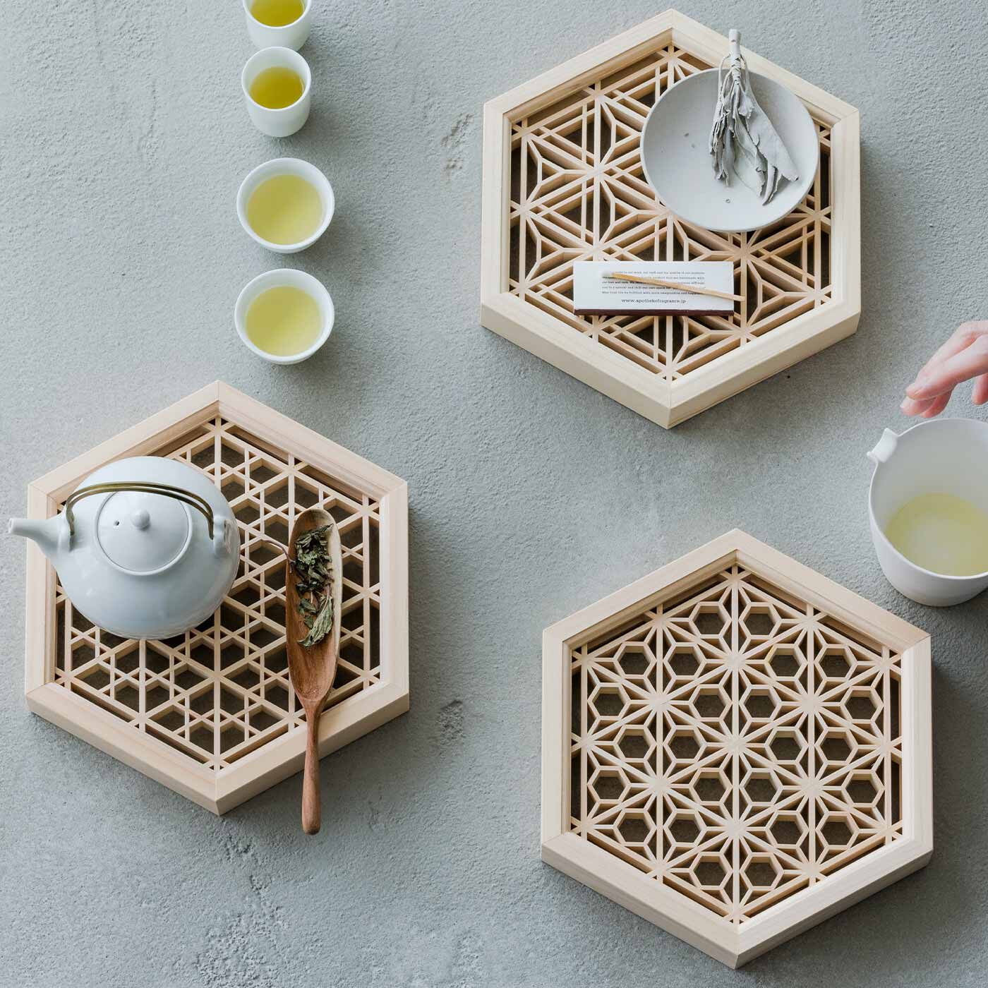 SeeMONO|建具職人さんと作った　組子細工の六角トレイキットの会