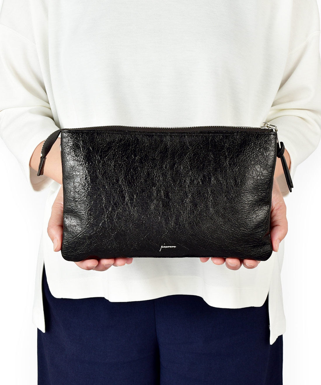 FELISSIMO PARTNERS|お財布機能がうれしい　２層でしっかり収納　クラッチダブルルームポシェット