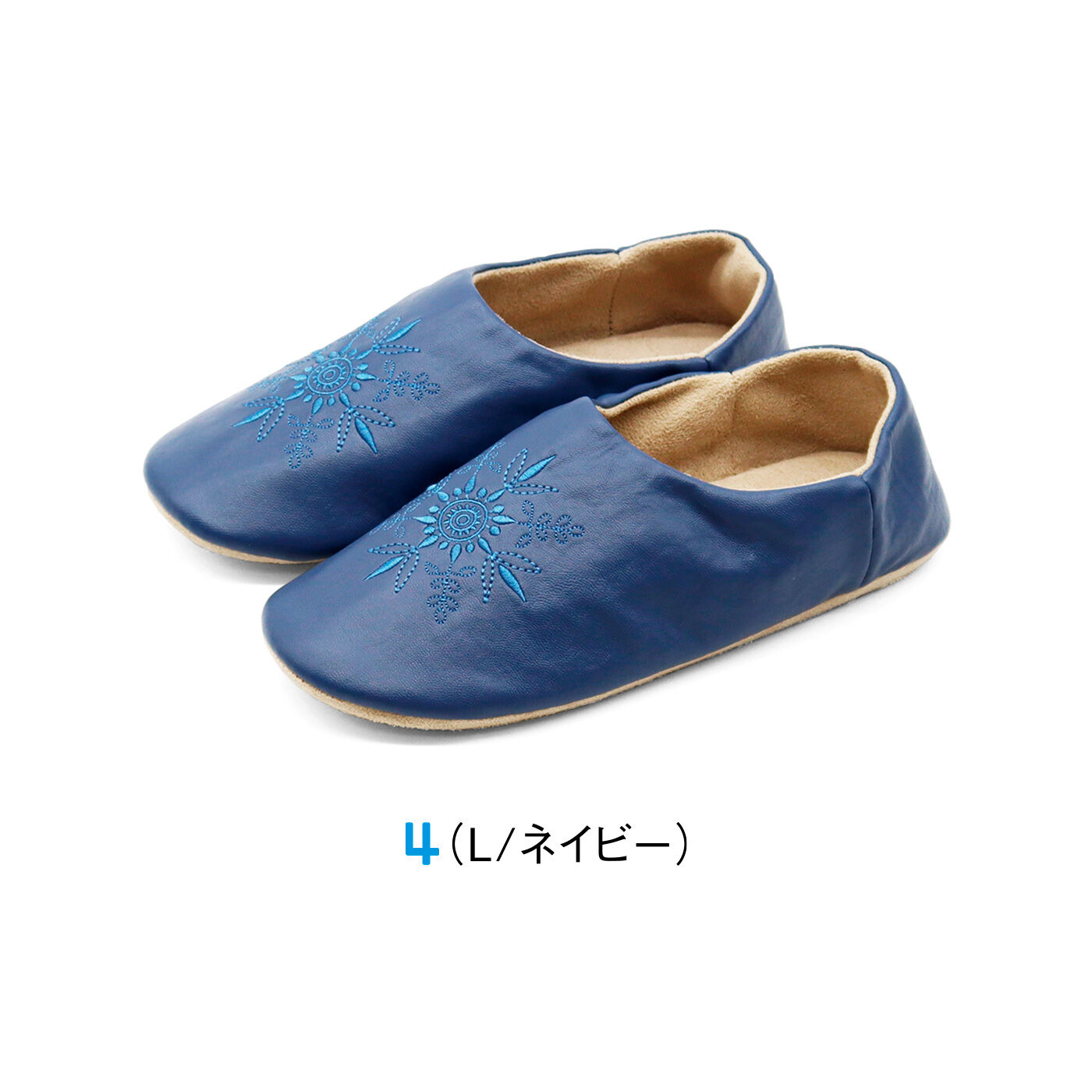 FELISSIMO PARTNERS|かかとを踏んでも履ける モロッカン風シャイニーバブーシュスリッパ