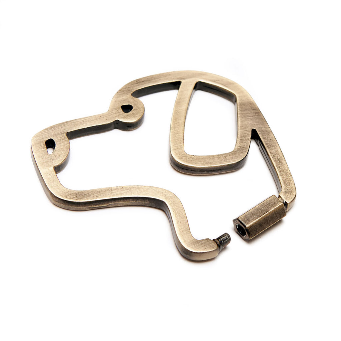 FELISSIMO PARTNERS|働きものドッグカラビナキーチェーン|カラビナはネジ式の留め具だから外れにくいのが〇。