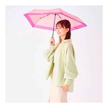 FELISSIMO PARTNERS | 65g エスタ 折りたたみ傘 ボーダー